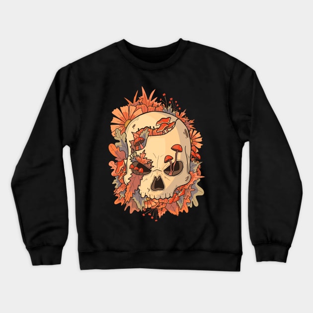 Fierce autumn skull Crewneck Sweatshirt by Swadeillustrations